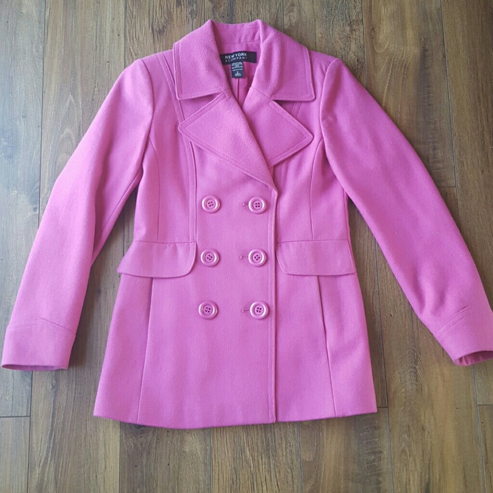 Hot pink peacoat